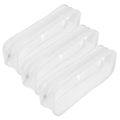 KICHOUSE 3 Stück Schreibwarenstiftbeutel Jungs Federmäppchen schlank Taschen für Kind klein Bleistiftbeutel groß Federtasche mit großem Fassungsvermögen Schulstiftbeutel PVC von KICHOUSE