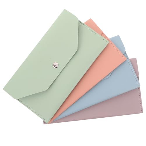 KICHOUSE 4-teiliger Geldbeutel-Organizer: PU-Geldbörsen-Karten-Organizer-Halter, Geldumschläge für den geschäftlichen, privaten und alltäglichen Gebrauch von KICHOUSE