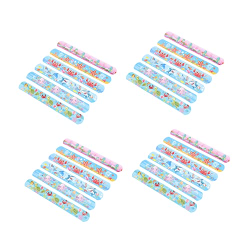 KICHOUSE 40 Stück Schnapparmbänder Lustige Armbänder mit Maritimen Kreaturen Design PVC Slap Armbänder für Kindergeburtstage und Partys Mitgebsel für Jungen und Mädchen von KICHOUSE