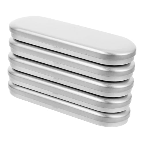 KICHOUSE 5stücke Teilige Stiftebox Aus Weißblech Geräumiger Schreibwaren-Organizer Solider Stiftbehälter Stylische Federmäppchen Für Schule Oder Büro Mit Leichtem Deckeldesign Für von KICHOUSE