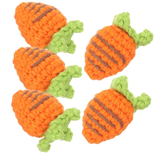 KICHOUSE 5stücke Teiliges Handgefertigte Karotten Broschen Und Haarnadeln Zubehör Für Kreative Haaraccessoires Und Schmuckgestaltung Aus Hochwertigem Wollgarn Gefertigt von KICHOUSE