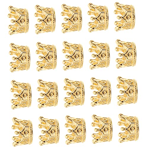 KICHOUSE 60Stücke Kronenform Anhänger DIY Schmuckzubehör aus Legierung für Armbänder und Tortendekoration Vintage Stil Langlebig von KICHOUSE