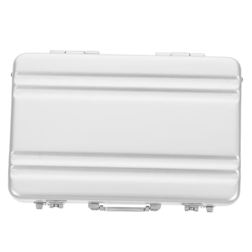 KICHOUSE Aluminiumlegierung Kartenetui für Büro Tragbare Aufbewahrungsbox für Visitenkarten Kompakte Metalldose mit Schnappbarem Deckel für Organisation von Karten und Kleinen Gegenständen von KICHOUSE