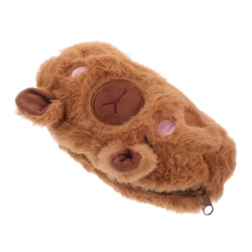 KICHOUSE Stiftetasche Aus Plüsch Mit Süßem Capybara-Design Aufbewahrungstasche Mit Reißverschluss Für Schreibwaren Kleine Ästhetische Tasche Für Frauen Und Mädchen von KICHOUSE