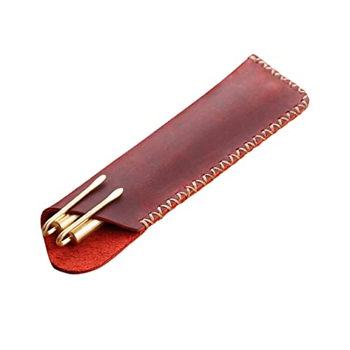 KICHOUSE Federmäppchen aus Leder Tasche Fall Schreibwaren Halter Stiftetui aus Leder Stiftebeutel zum Verschenken von KICHOUSE
