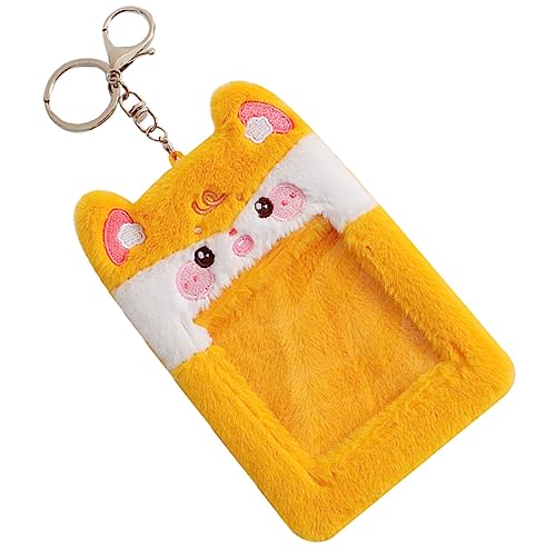 KICHOUSE Kartenhalter Plüsch Für Schüler Lustige Transparente Ausweishülle Für Id-Karten Und Kreditkarten Leicht Und Tragbar Mit Schlüsselring Für Bus Bibliotheks Und Visitenkarten von KICHOUSE