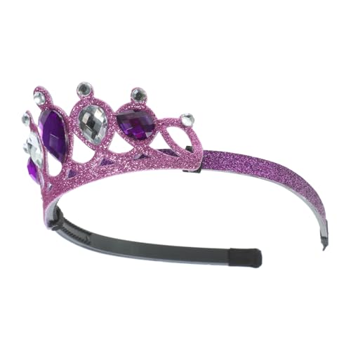 KICHOUSE Kleines Kronen Stirnband für Mädchen Strass Haar Accessoire Geburtstagskrone aus Leichtem Kunststoff Kronen Zubehör für Partys und Veranstaltungen von KICHOUSE