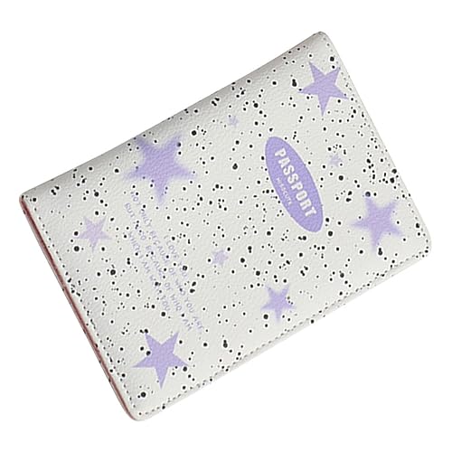 KICHOUSE Passportemonnaie für Herren Identifikator Kartenhalter Passhülle Inhaber eines Reisepasses Brieftaschen Slot das Passbuch Kreditkartenetuis für Damen Pu Violett von KICHOUSE