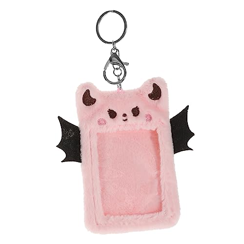 KICHOUSE Plüsch Kartenhalter Mit Schlüsselanhänger Süßer Und Kreditkartenhalter Mit Teufelsflügeln Für Studenten Leicht Und Praktisch Für Schule Und Unterwegs von KICHOUSE