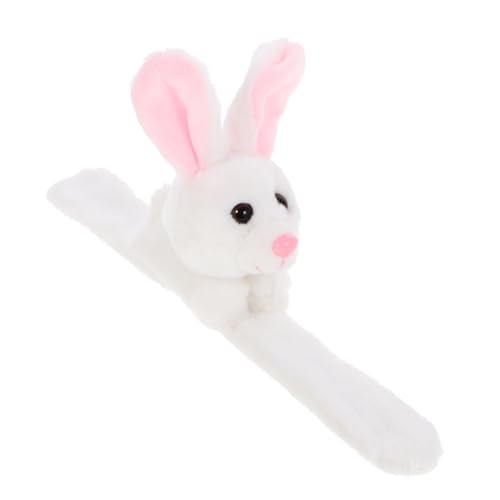 KICHOUSE Plüsch Schlapparmband mit Tiermotiv Süßes Cartoon Armband für Mitgebsel für Geburtstagsfeiern Dschungel Thema Weißer Hase von KICHOUSE