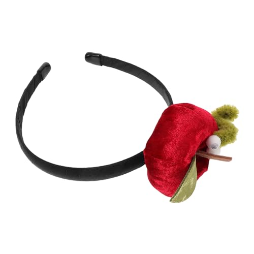 KICHOUSE Retro Weihnachts-stirnband Mit Rotem Apfel Niedliches Samtiges Haaraccessoire Für Frauen Leicht Und Bequem Für Festliche Anlässe Für Weihnachten Und Alltag von KICHOUSE