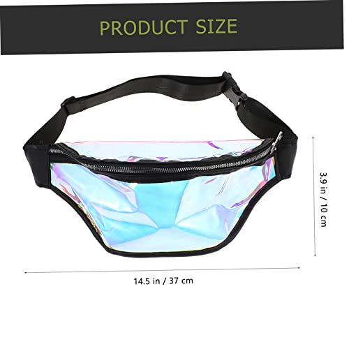 KICHOUSE wasserdichte PVC Bauchtasche Damen Fanny Pack mit PU Gürtel Leichte Lauf und Sporttasche für Reisen Joggen Outdoor Transparente Handtasche Vielseitig Einsetzbar von KICHOUSE