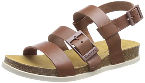 KICKERS Damen Kick Alana Flache Sandale, Hellbraun, 36 EU KICKERS Damen Kick Alana Flache Sandale, Hellbraun, 36 EU von Kickers