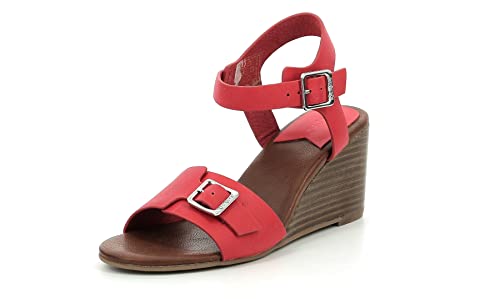 KICKERS Damen Kick Vodou Sandale mit Absatz, rot, 36 EU von Kickers