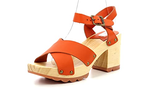 Kickers Damen Kick Wise Sandale mit Absatz, Orange Brick, 37 EU von Kickers