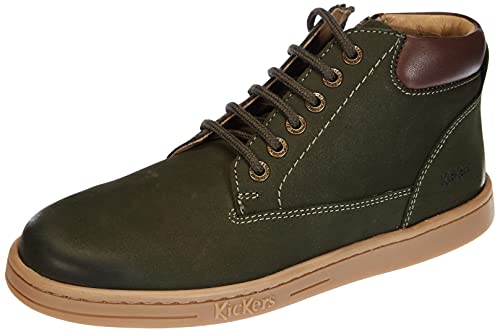 KICKERS Jungen Mädchen Tackland Stiefelette, KHAKI, 19 EU von Kickers