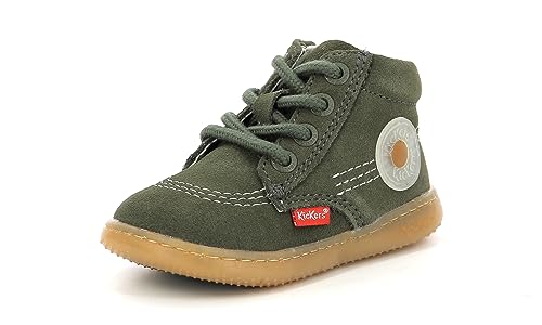 KICKERS Jungen Unisex Kinder KICKBUBBLY Stiefelette, KAKI, 19 EU von Kickers