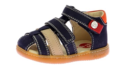 KICKERS Jungen Unisex Kinder Kick Pod Sandale, Marine BEIGE ORANGE, 19 EU KICKERS Jungen Unisex Kinder Kick Pod Sandale, Marine BEIGE ORANGE, 19 EU von Kickers