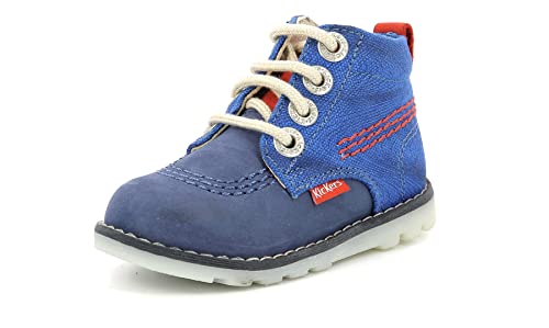 KICKERS Jungen Unisex Kinder NONONEO Stiefelette, BLEU Rouge, 24 EU von Kickers