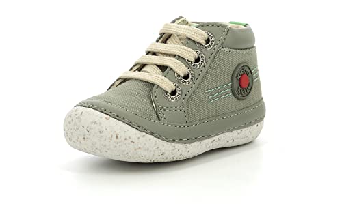 KICKERS Jungen Unisex Kinder SONISTREET Stiefelette, Khaki Grün, 18 EU von Kickers