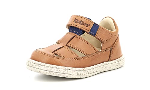 KICKERS Jungen Unisex Kinder traktus Sandale, Camel Blau, 19 EU von Kickers