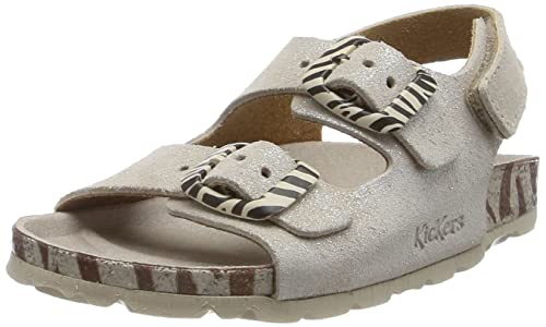 Kickers Sunyva Sandale, Zebra Silber, 36 EU von Kickers