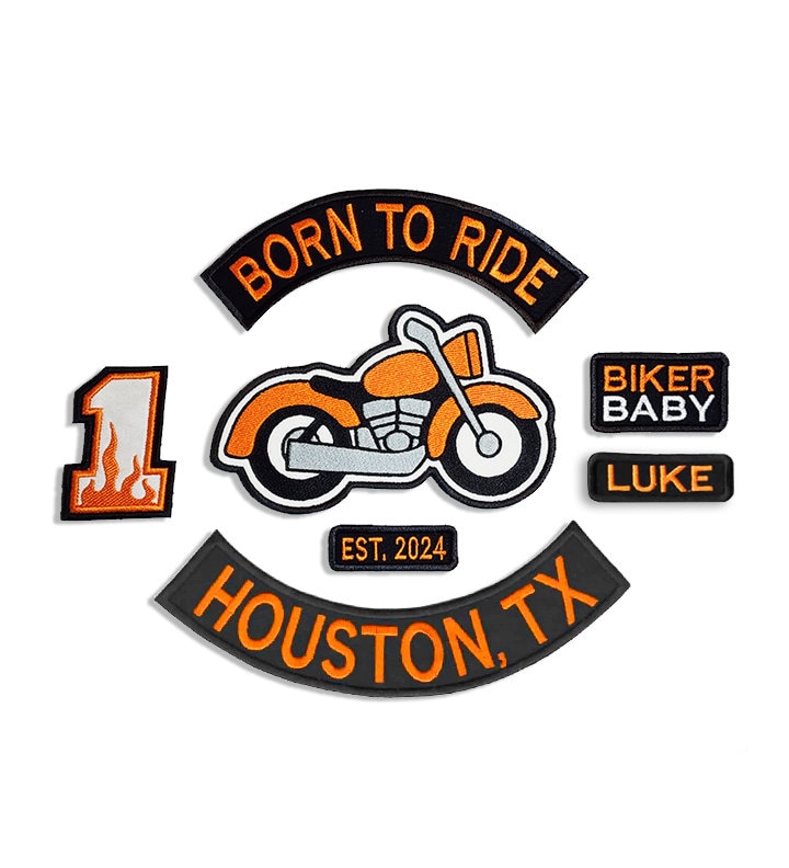 Baby Biker 1st Birthday Patch Set Nur, Biker Baby, Motorräder, Baby-Halloween-Kostüm, Baby-Lederweste, Valentine-Babygeschenk von KIDBIKERApparel