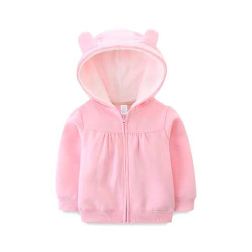 KIDDLETOWN Baby Kapuzenjacke Baby Hoodie Reißverschluss Warme Kinder Cartoon Bär Outwear Unisex Hooded Sweater Jacket Jungen Mädchen Baumwolle Kapuzenpullover 0-24 Monate von KIDDLETOWN