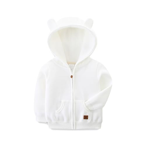 KIDDLETOWN Baby Kapuzenjacke Baby Hoodie Reißverschluss Warme Kinder Cartoon Bär Outwear Unisex Hooded Sweater Jacket Jungen Mädchen Baumwolle Kapuzenpullover 0-24 Monate von KIDDLETOWN