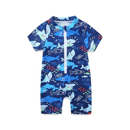 KIDDLETOWN Baby Schwimmanzug Jungen Kinder Einteiler Badeanzug Schwimmanzug Badebekleidung Einteiler Kurzarm Bademode Badebekleidung Sommerkleidung Kinder 6 Monate-3 Jahre von KIDDLETOWN