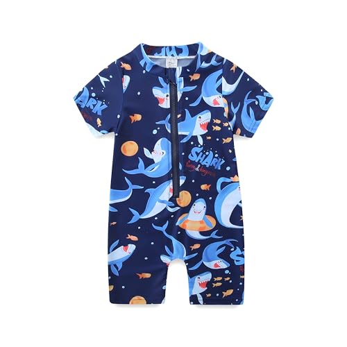 KIDDLETOWN Baby Schwimmanzug Jungen Kinder Einteiler Badeanzug Schwimmanzug Badebekleidung Einteiler Kurzarm Bademode Badebekleidung Sommerkleidung Kinder 6 Monate-3 Jahre von KIDDLETOWN