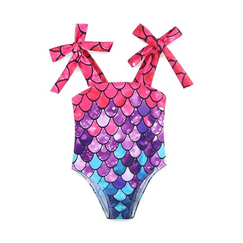 KIDDLETOWN Badeanzug Kinder Mädchen Ärmellose Bikini Kinder Bademode Bikini Badebekleidung mit Verstellbare Schultergurte Badeanzug Kleinkind Mädchen 3-12 Monate/1-7 Jahre von KIDDLETOWN