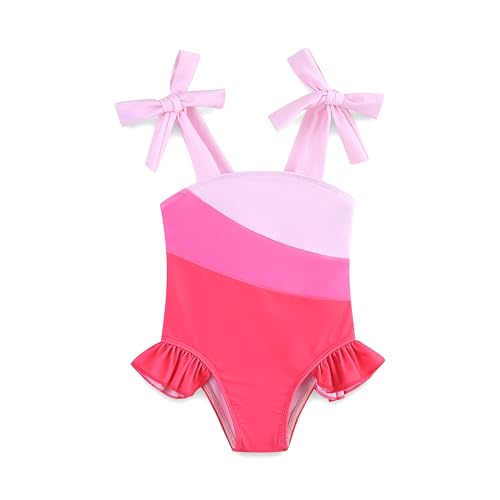 KIDDLETOWN Badeanzug Kinder Mädchen Ärmellose Bikini Kinder Bademode Bikini Badebekleidung mit Verstellbare Schultergurte Badeanzug Kleinkind Mädchen 3-12 Monate/1-7 Jahre von KIDDLETOWN