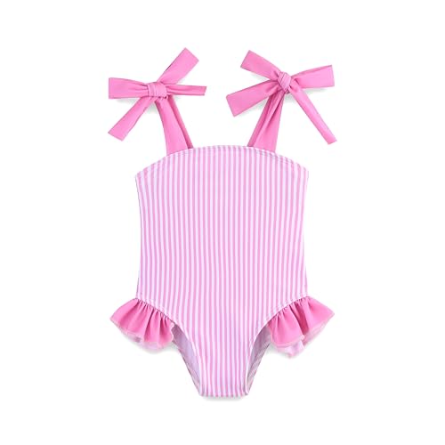 KIDDLETOWN Badeanzug Kinder Mädchen Ärmellose Bikini Kinder Bademode Bikini Badebekleidung mit Verstellbare Schultergurte Badeanzug Kleinkind Mädchen 3-12 Monate/1-7 Jahre von KIDDLETOWN