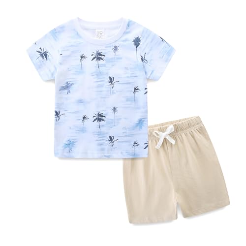 KIDDLETOWN Bekleidungssets für Jungen Cartoon Print Kurzarm Tshirt Tops + Shorts Zweiteiler Set Sommer Kleidung Outfit Kinderkleidung 1-7 Jahre von KIDDLETOWN