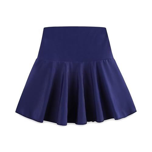 KIDDLETOWN Rock Mädchen Sommer Tennisrock für Mädchen Einfarbig Golf Skorts Plissierter Sportrock mit Taschen Innenhose Hohe Taille Hosenrock Faltenrock 8-18 Jahre von KIDDLETOWN