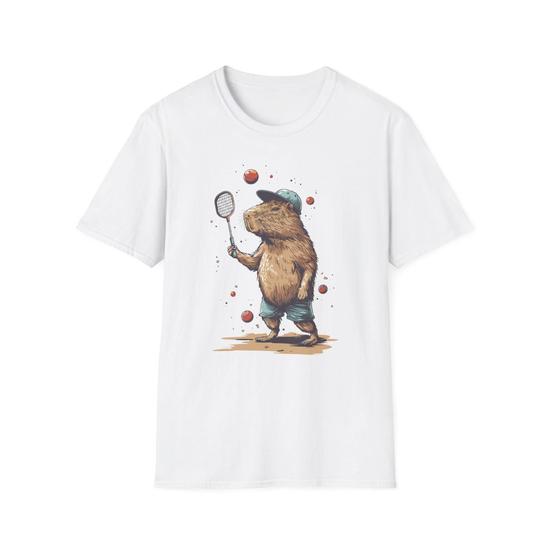 Capybara Pickleball Fan Design T-Shirt, Gift For Him, Her von KIDESIGNERS