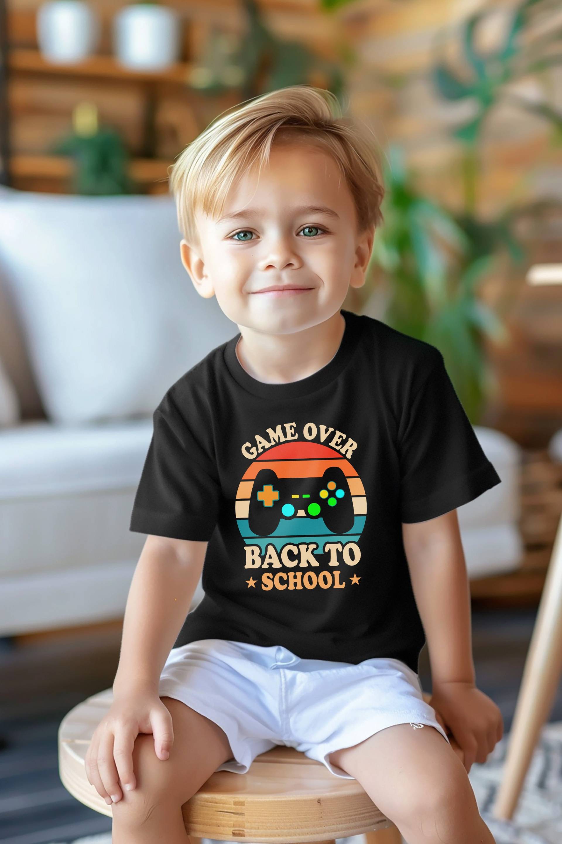 Game Over Back To School T-Shirt - Retro Gaming Design For Kids- Gift Kids von KIDESIGNERS