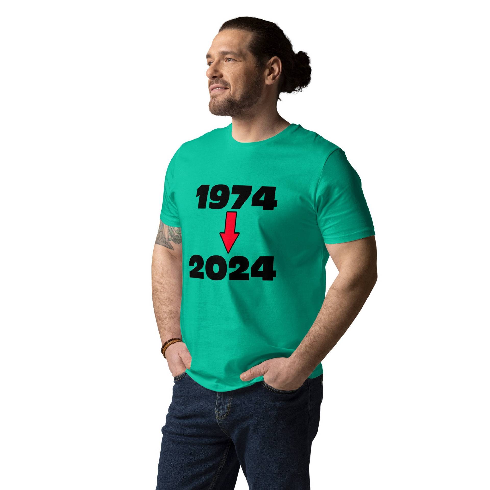 Unisex-Bio-Baumwoll-T-Shirt, Zum Fünfziger, Das Geburtstagsgeschenk von KIDESIGNERS