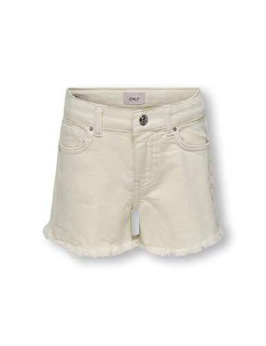 KIDS ONLY Damen Kogrobyn Ex Vint DNM Shorts Azg529 Noos, Ecru, 140 von KIDS ONLY