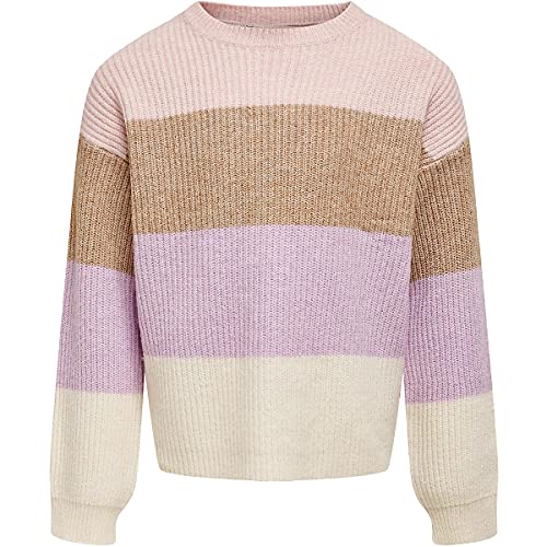 KIDS ONLY Girl's KOGSANDY L/S Stripe Pullover KNT NOOS Strickpullover, Mehrfarbig, 110/116 von ONLY