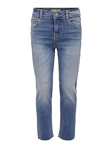 KIDS ONLY Girl's KONEMILY ST RAW NOOS Jeans, Light Blue Denim, 122 von ONLY