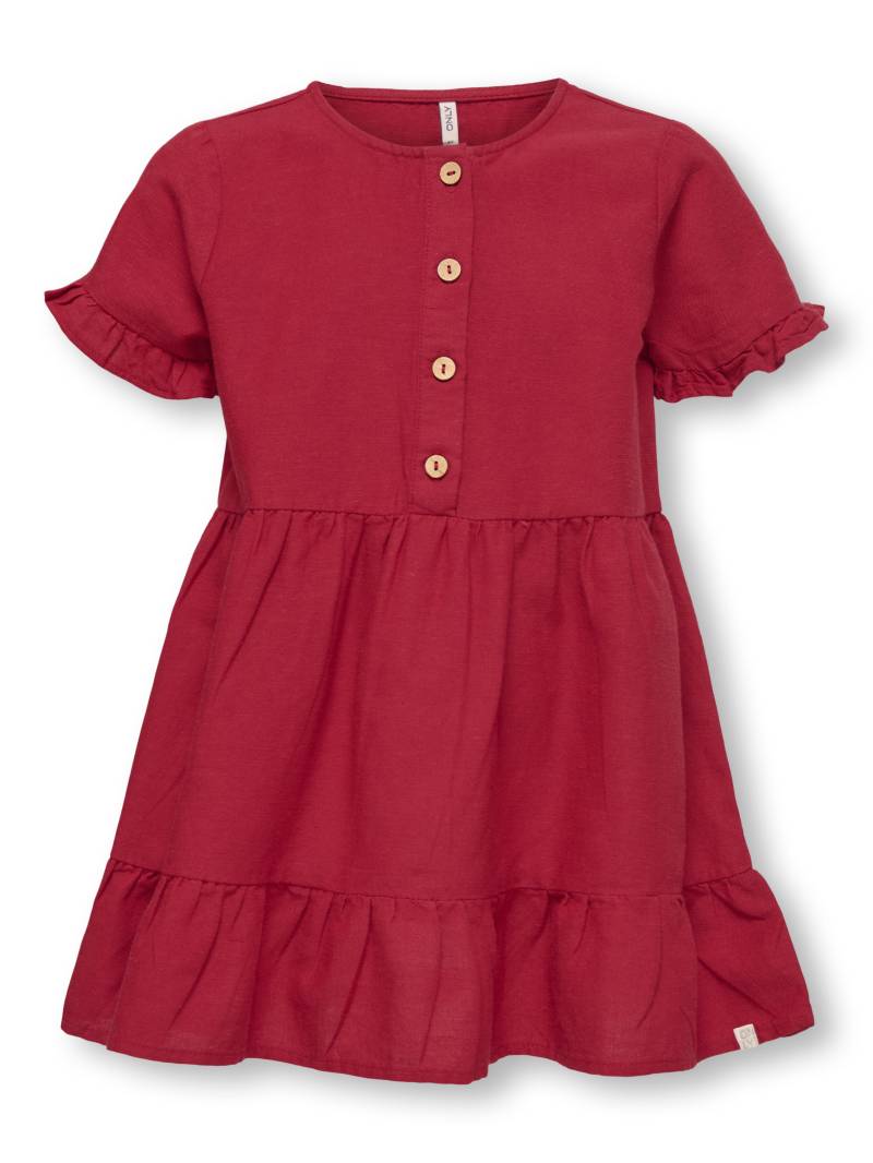 KIDS ONLY - KMGANNABELL S/S LINEN DRESS PNT equestrian red - Gr. - 92 von KIDS ONLY
