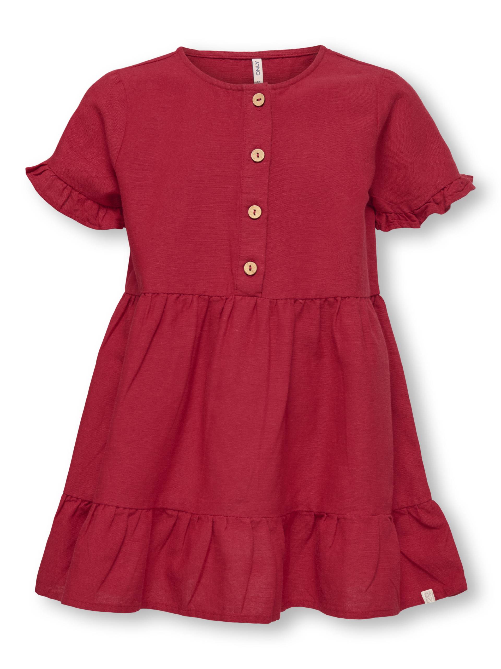 KIDS ONLY - KMGANNABELL S/S LINEN DRESS PNT equestrian red - Gr. - 98 von KIDS ONLY