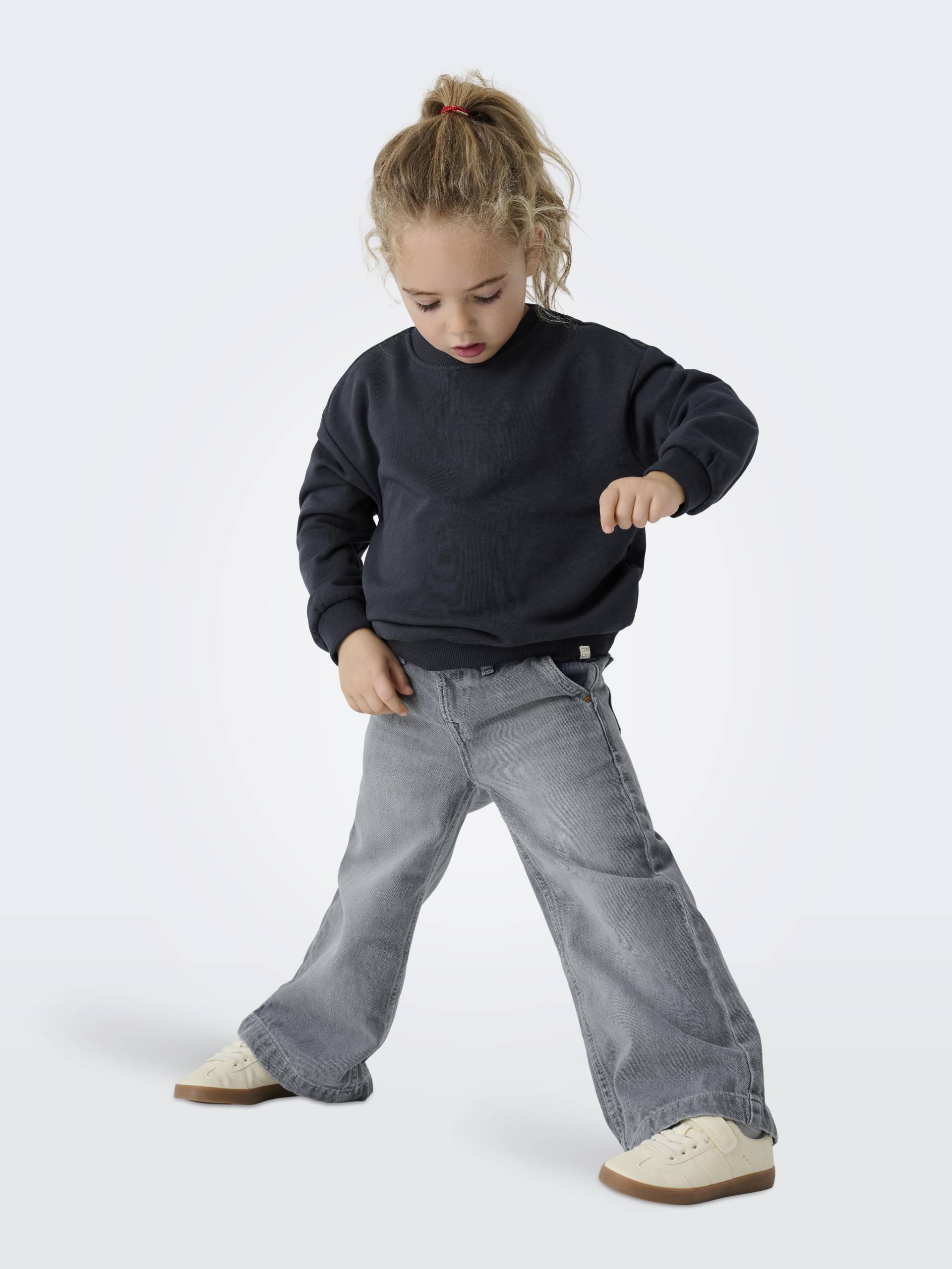 KIDS ONLY - KMGCOMET WIDE LEG DNM MAT624 grey denim - Gr. - 110 von KIDS ONLY