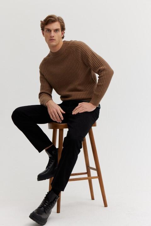 BASEFIELD - Rundhals Pullover coffee mel. - Gr. - XXL von BASEFIELD