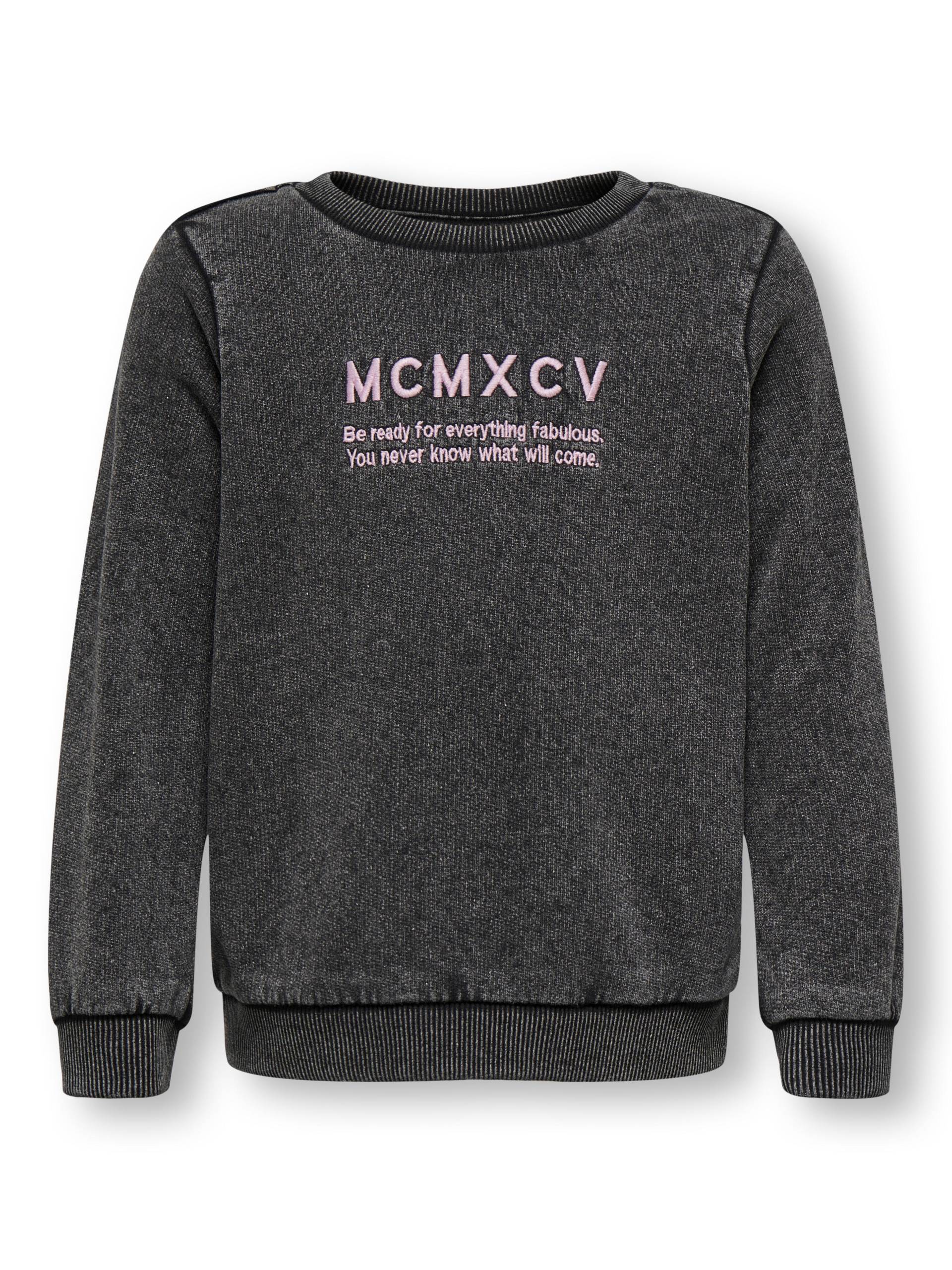 KIDS ONLY - KMGMADELINE L/S REBEL O-NECK BOX SWT black - Gr. - 104 von KIDS ONLY