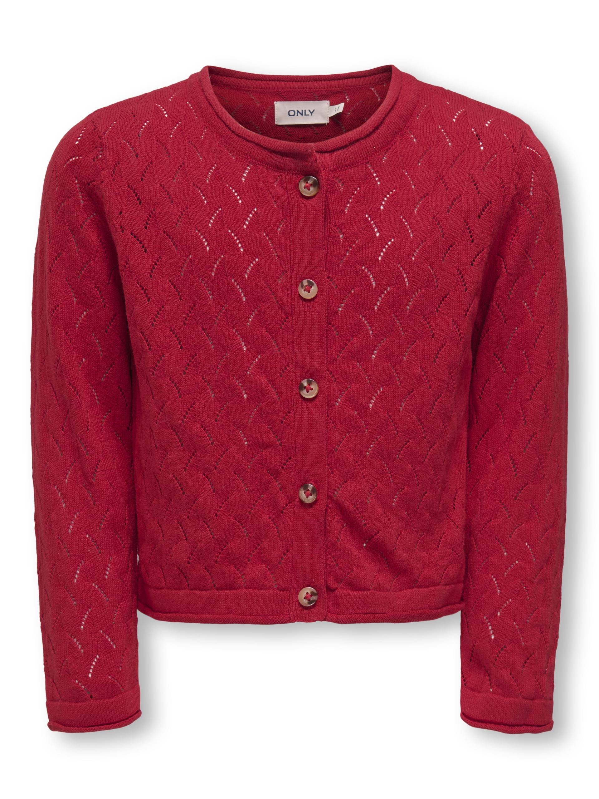 KIDS ONLY - KMGMEGAN LIFE LS CARDIGAN KNT NOOS equestrian red - Gr. - 104 von KIDS ONLY