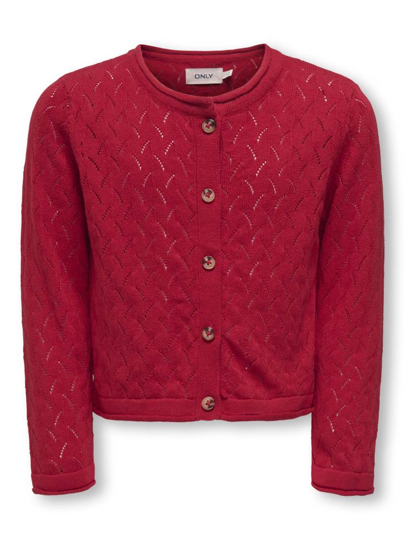 KIDS ONLY - KMGMEGAN LIFE LS CARDIGAN KNT NOOS equestrian red - Gr. - 116 von KIDS ONLY