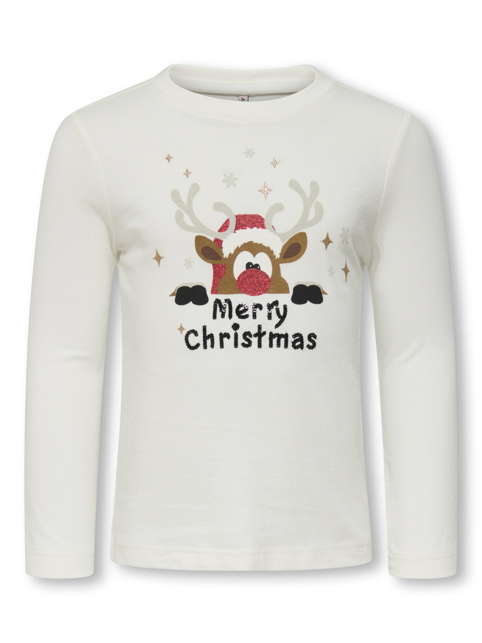 KIDS ONLY - KMGXMAS LIFE YRSA CHRISTMAS L/S TOP JRS cloud dancer - Gr. - 116 von KIDS ONLY